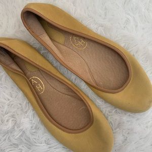 ASH lemon and nude ballet flats